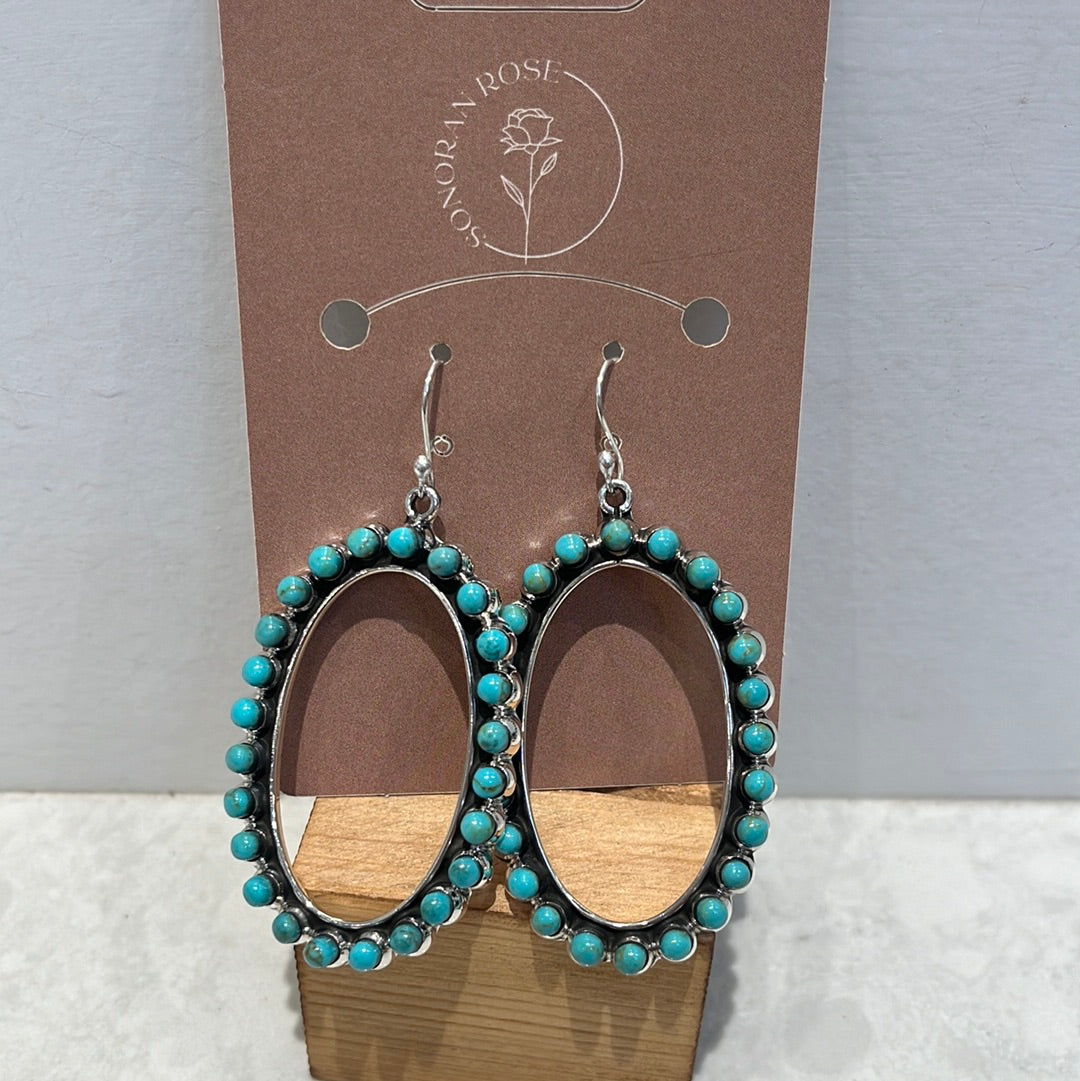 Oval Turquoise Earring