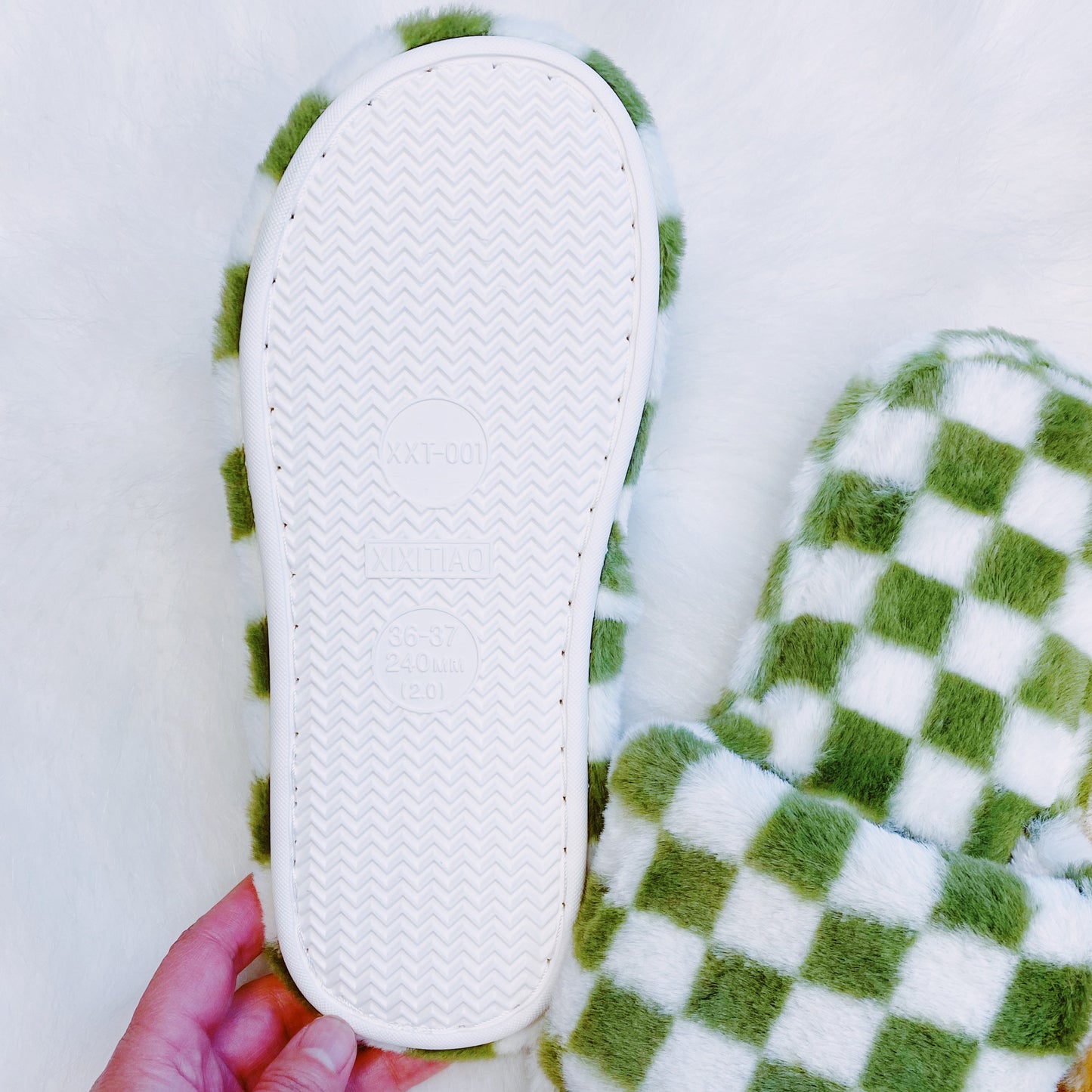 Checkered Cloud Comfort Slippers