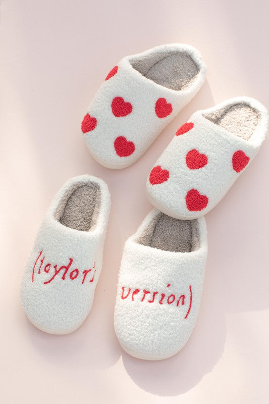 Valentine's Heart Slippers