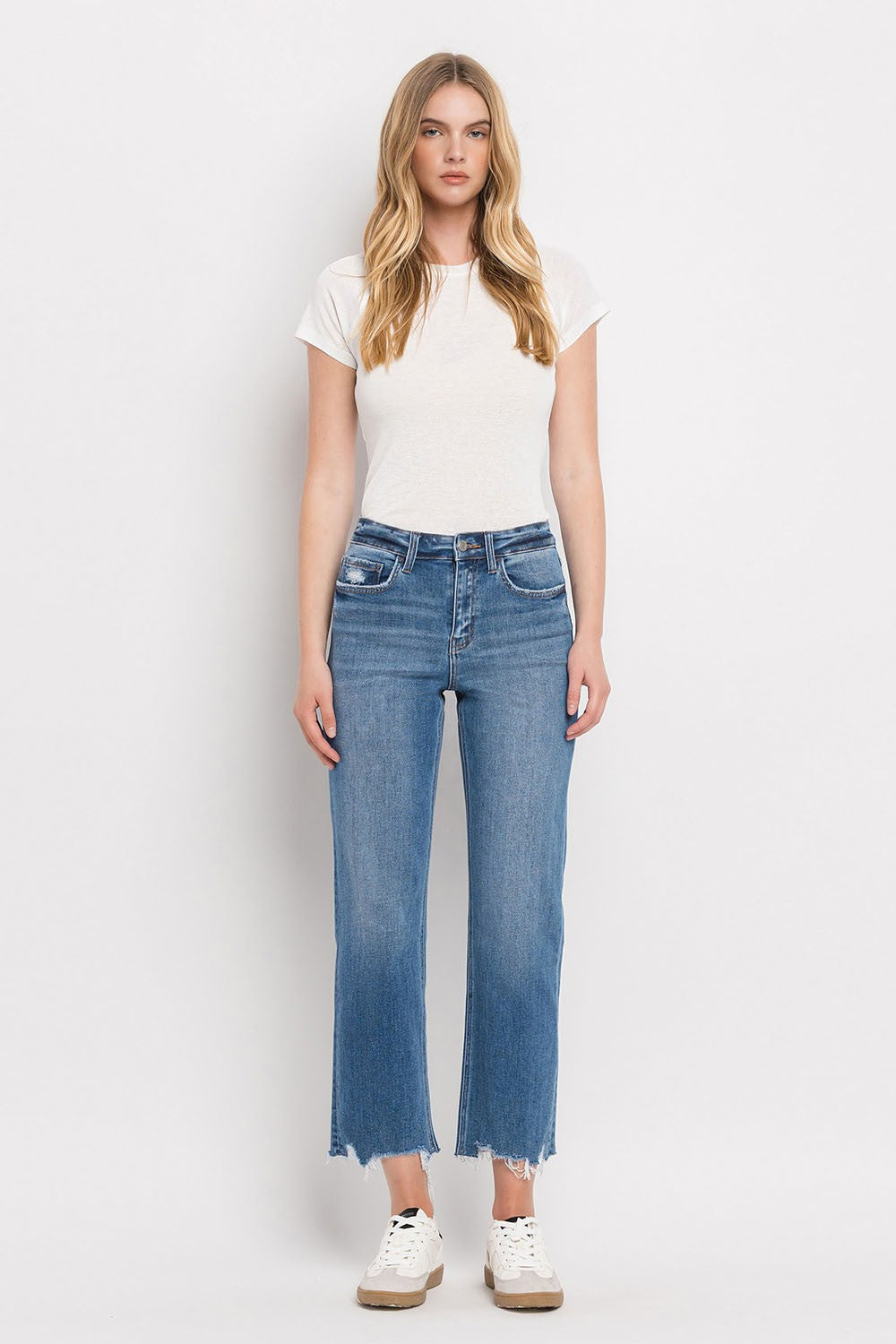 High Rise Regular Straight Jeans by Vervet