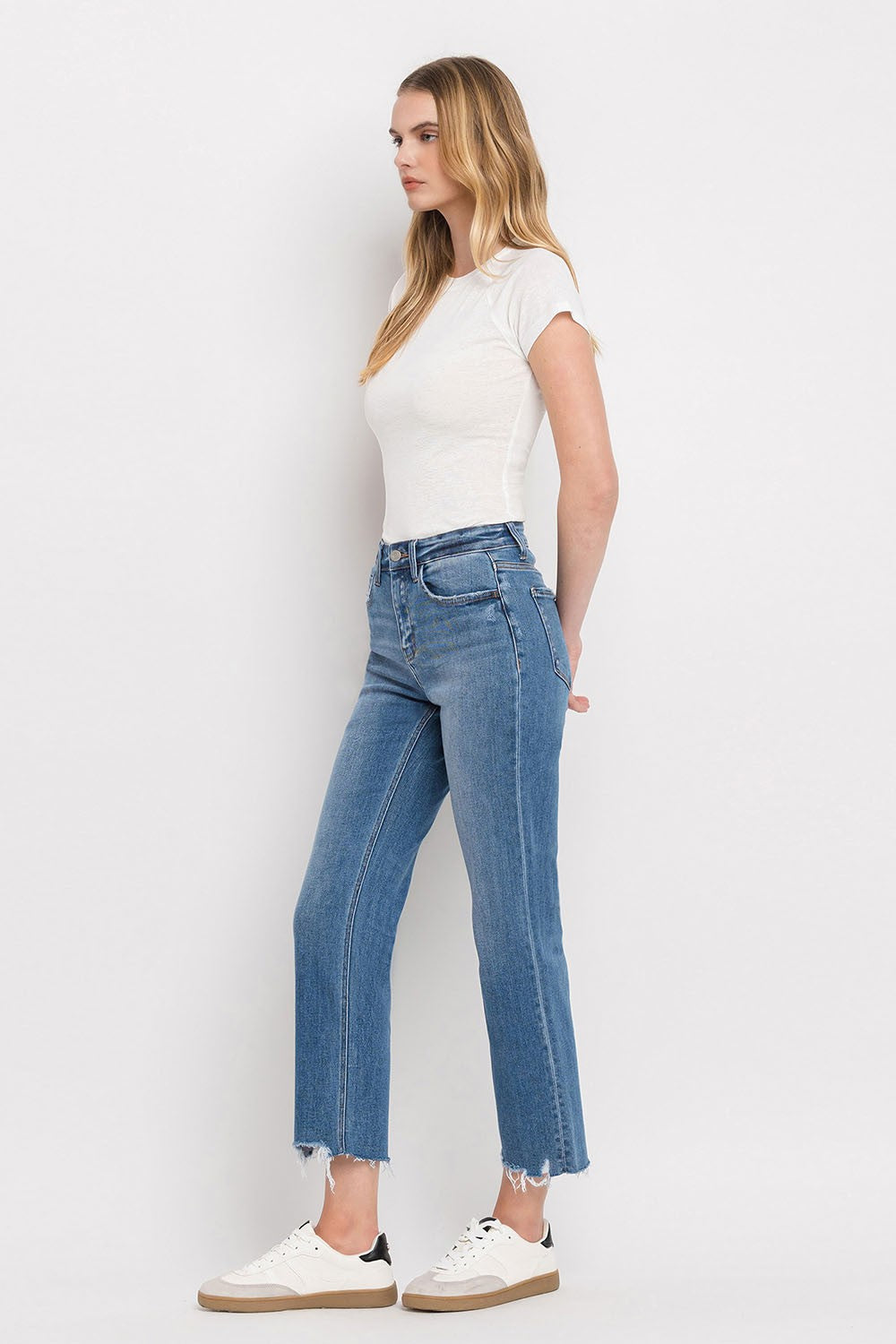 High Rise Regular Straight Jeans by Vervet