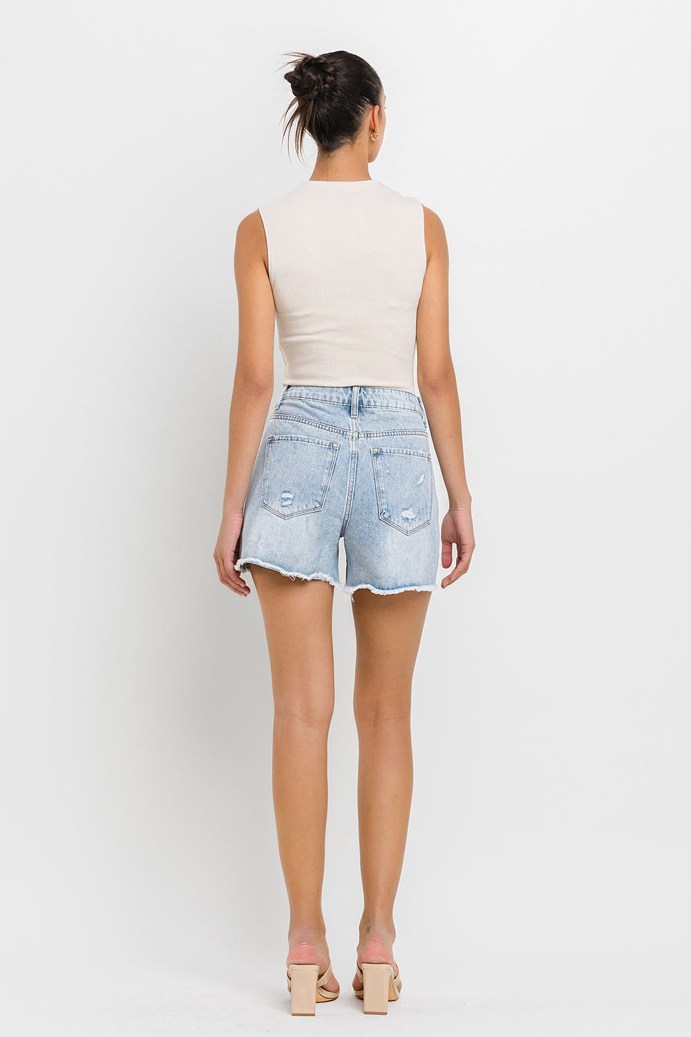 Super High Rise Rivet Shorts by Flying Monkey