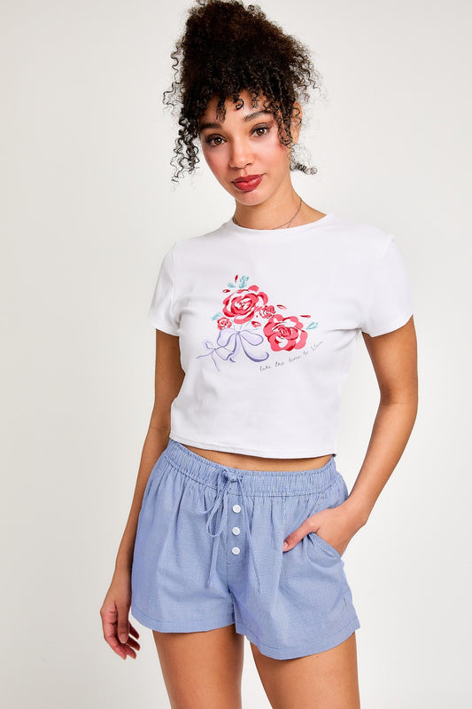 Rose Baby Tee