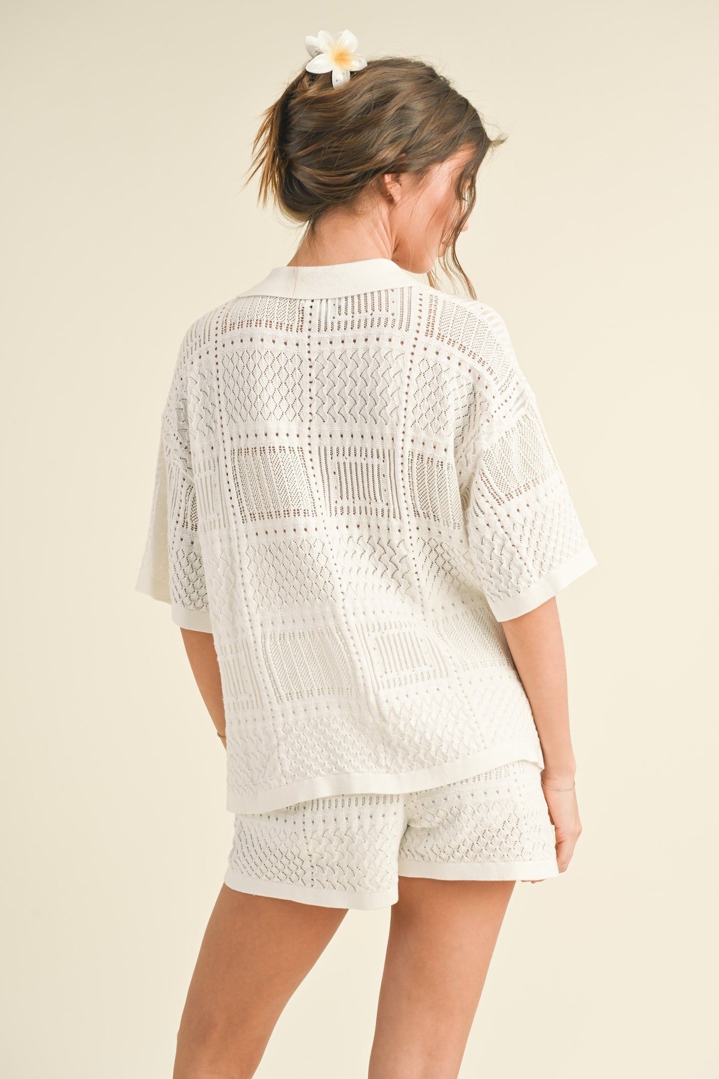 Lagoon Knit Woven Top