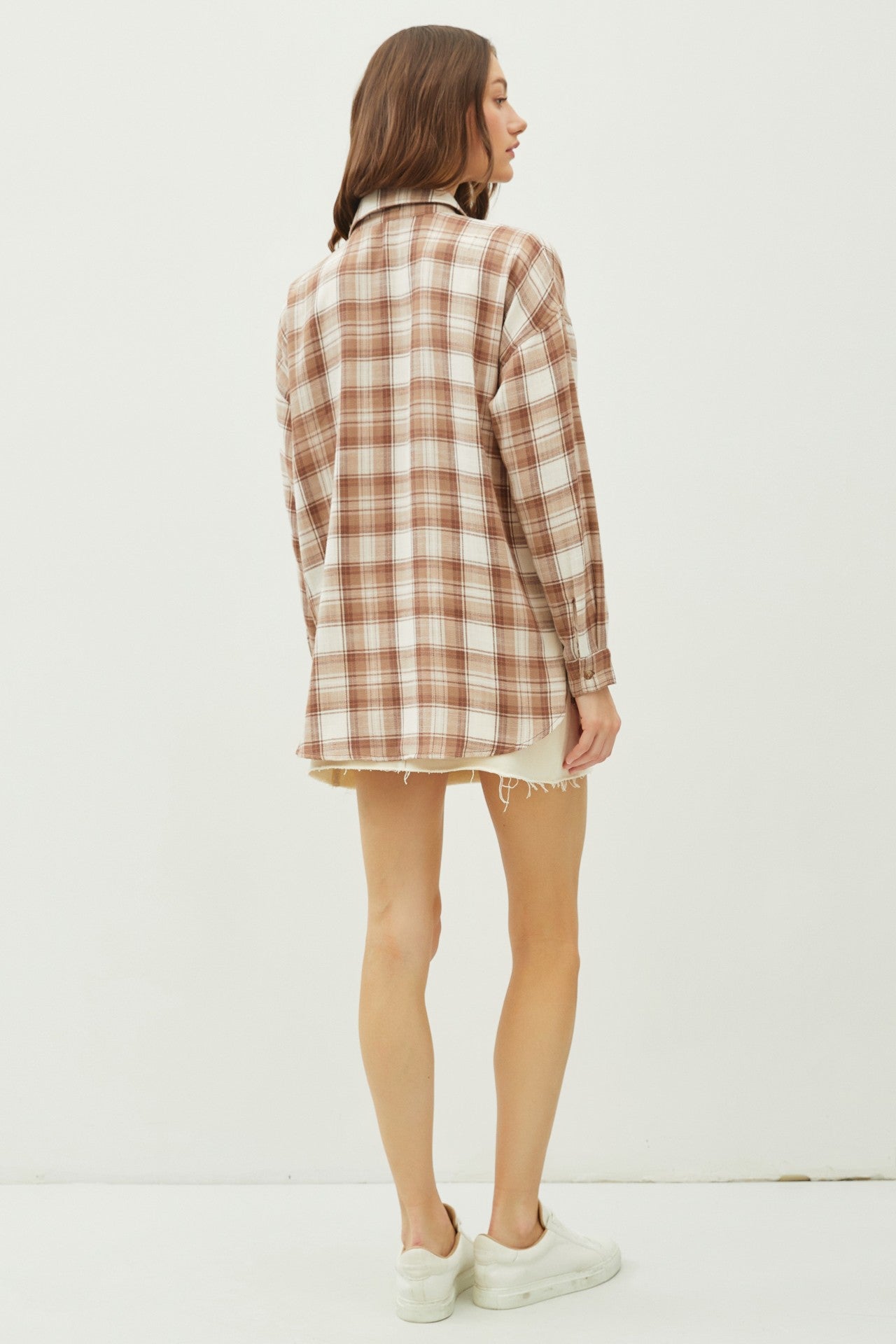 Juliette Oversize Flannel Long Sleeve Top