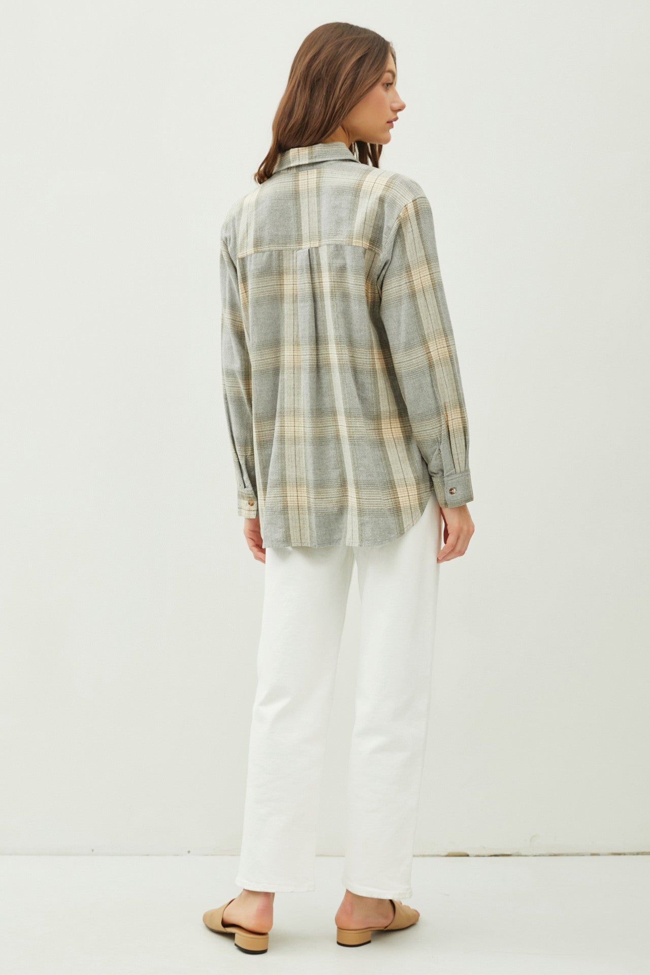 Juliette Oversize Flannel Long Sleeve Top