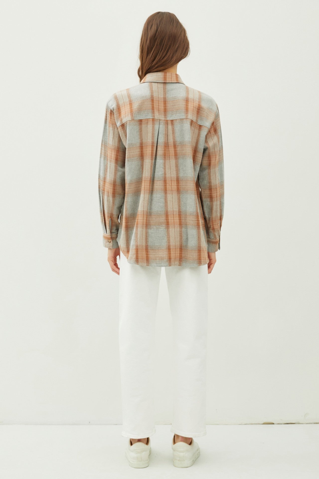 Juliette Oversize Flannel Long Sleeve Top