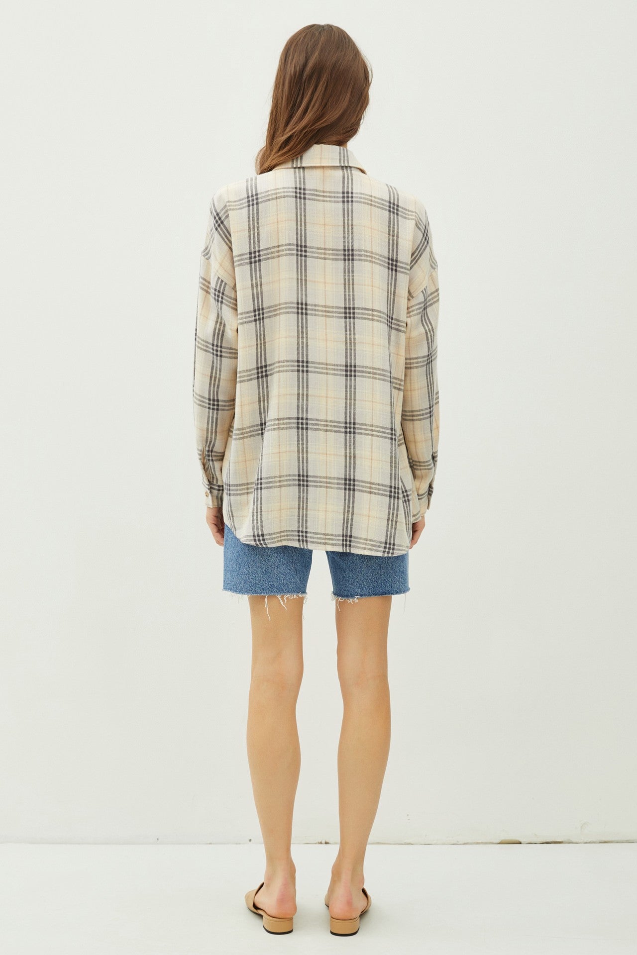 Juliette Oversize Flannel Long Sleeve Top