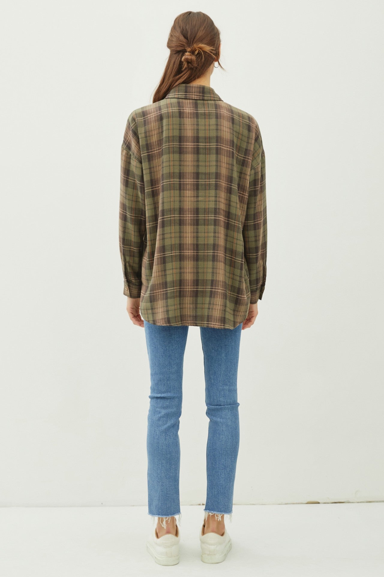 Juliette Oversize Flannel Long Sleeve Top