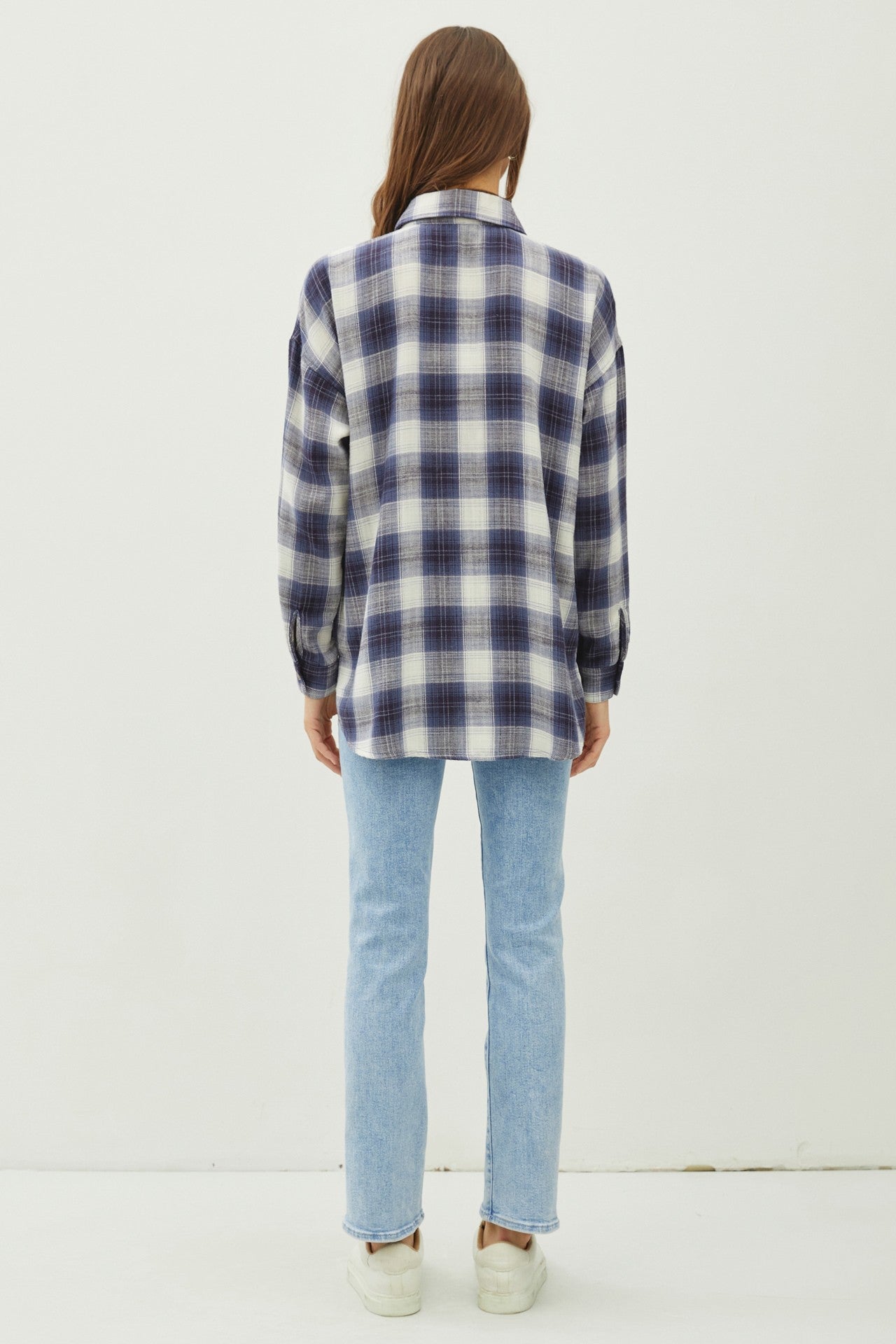 Juliette Oversize Flannel Long Sleeve Top