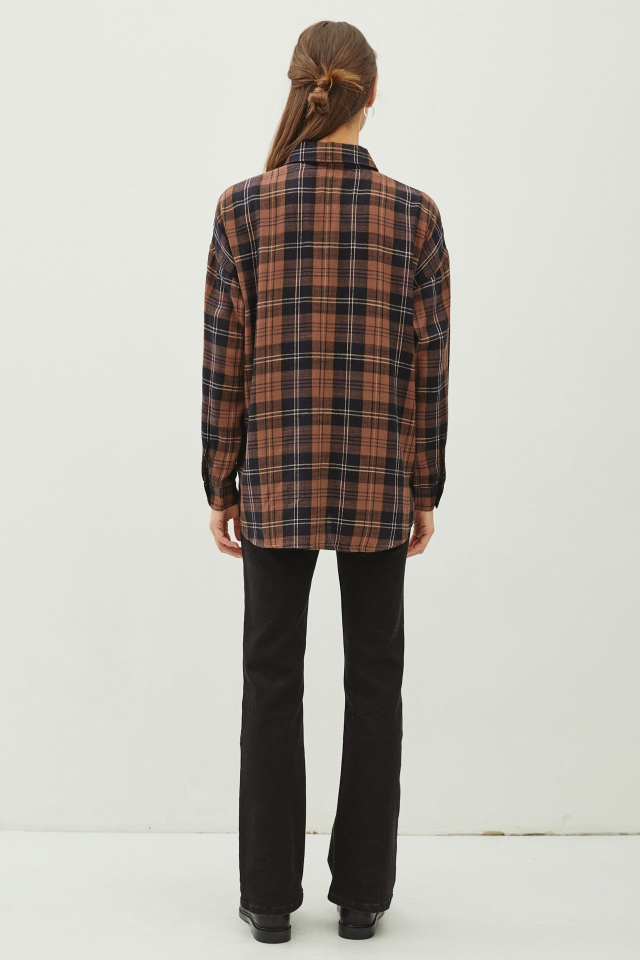 Juliette Oversize Flannel Long Sleeve Top