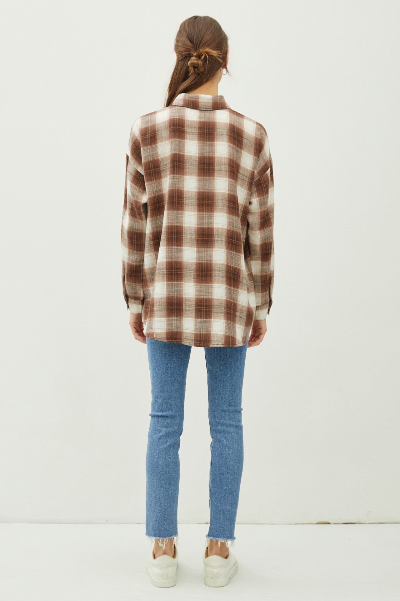 Juliette Oversize Flannel Long Sleeve Top