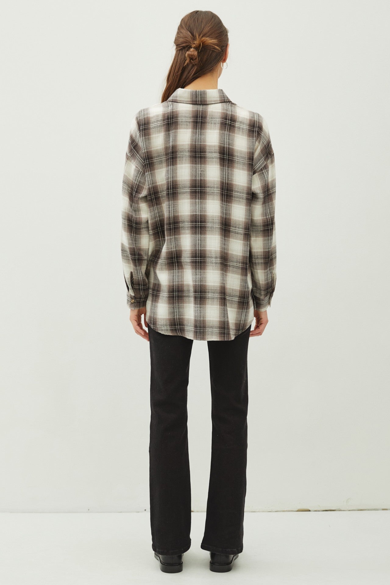 Juliette Oversize Flannel Long Sleeve Top