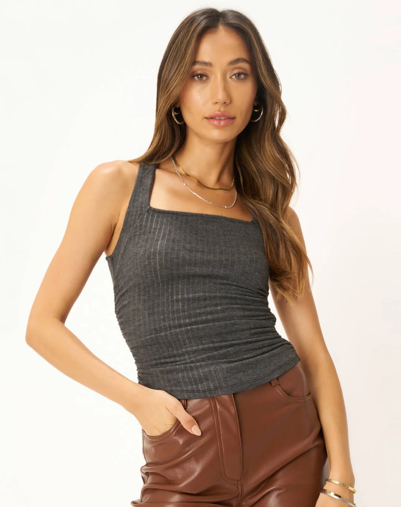 SOIRÉE SIDE RUCHED TANK