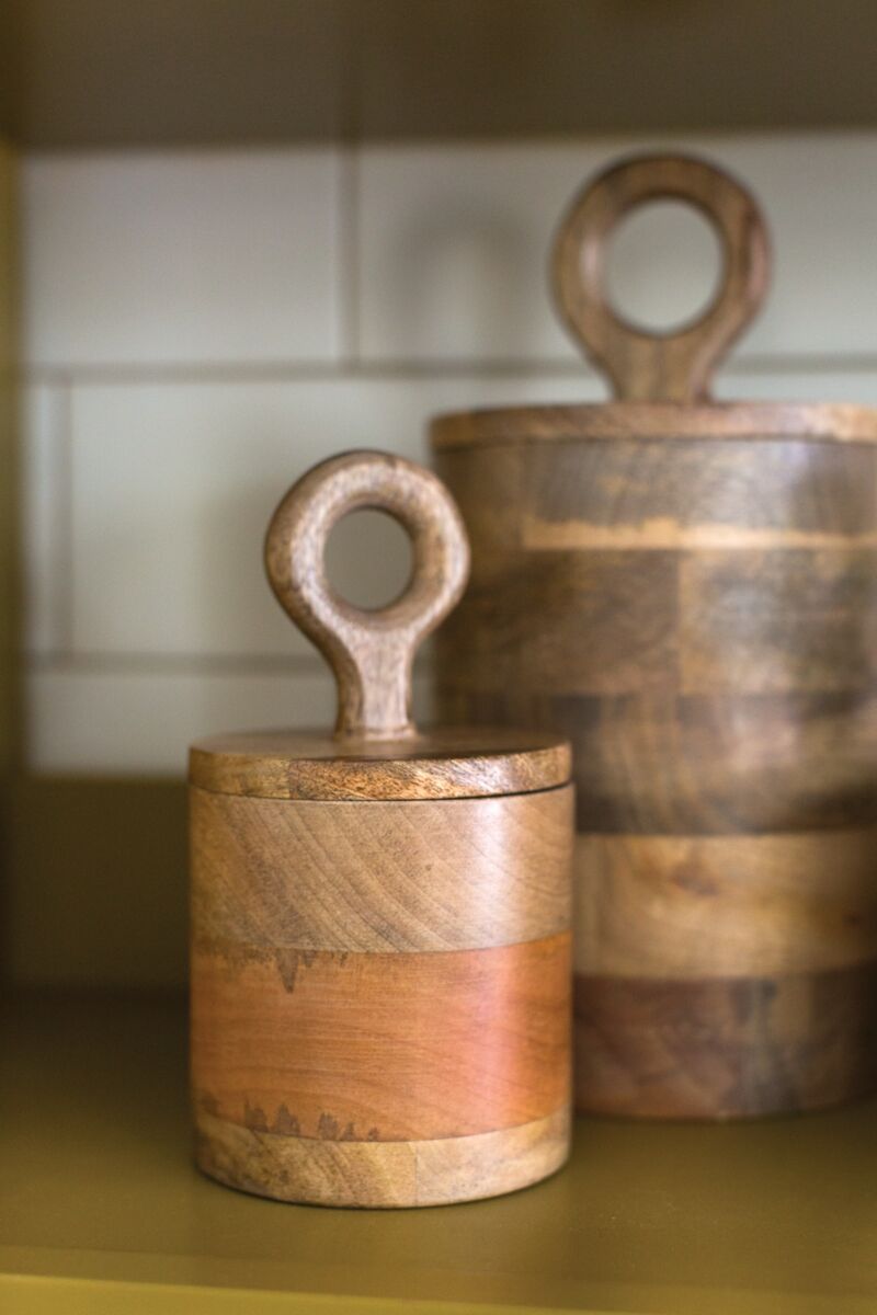 MANGO WOOD CANISTER LARGE