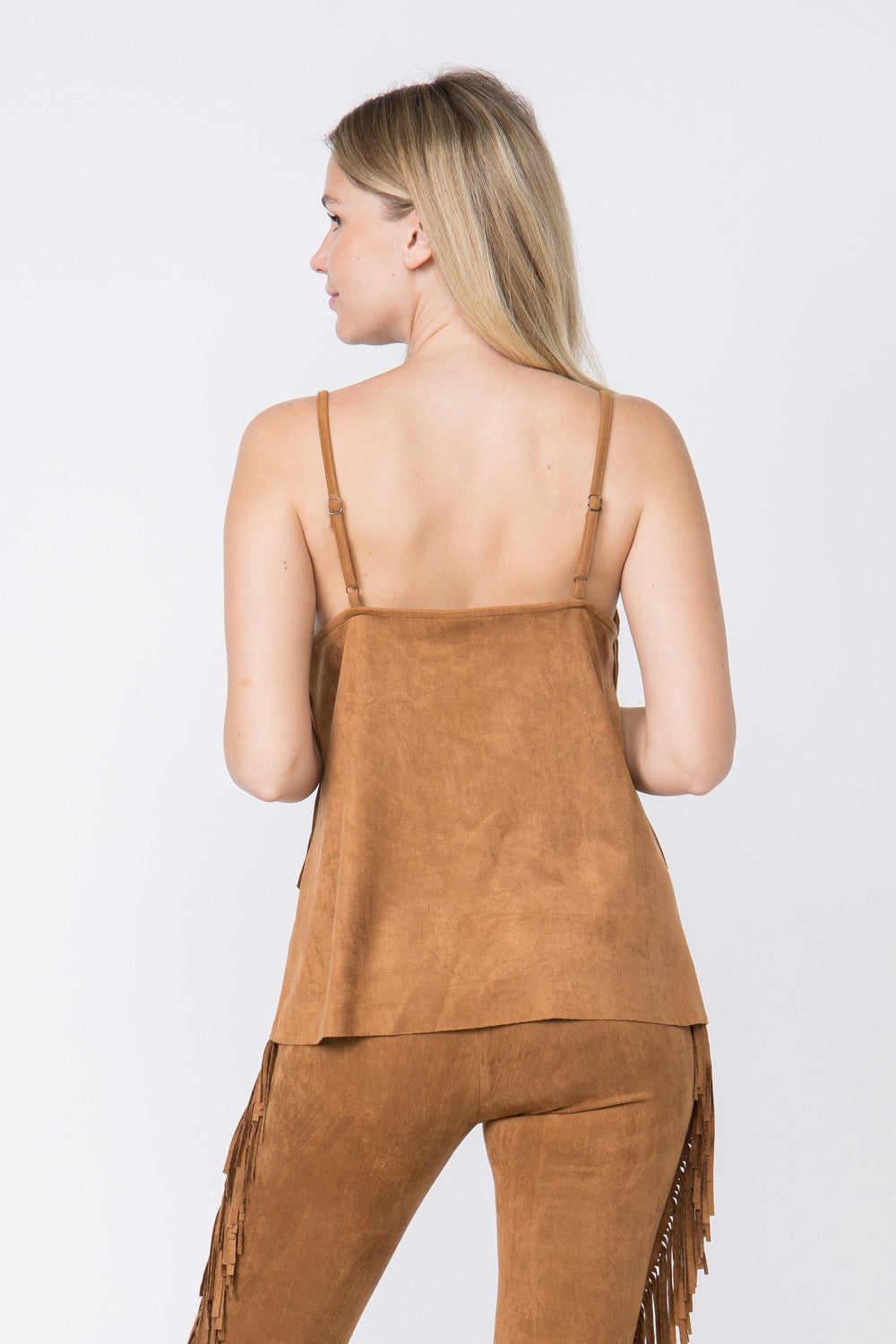 Suede Fringed Camisole