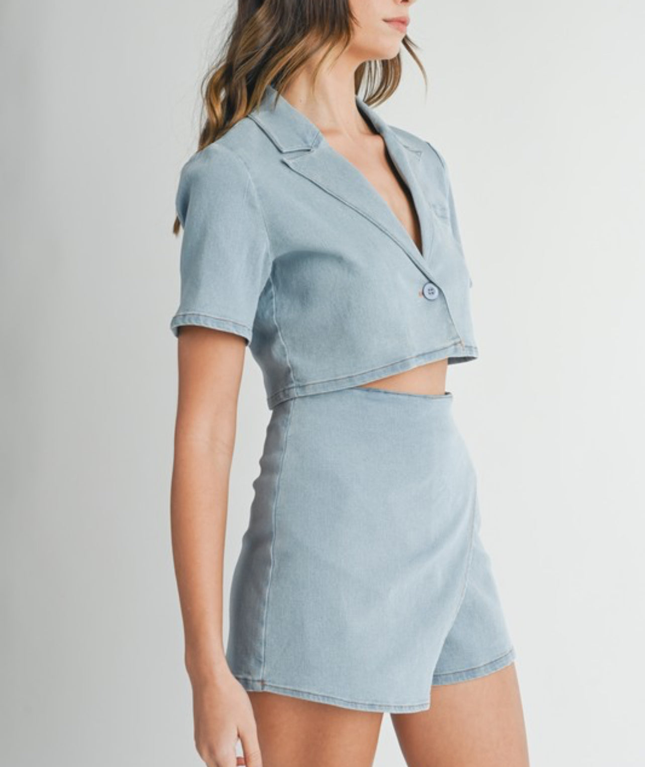 Carla Denim Skort Set