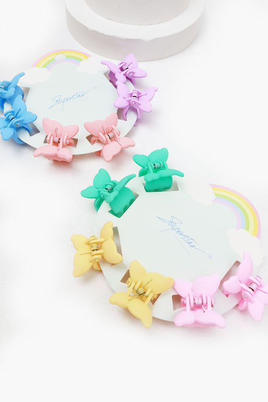 Mini Butterfly Hair Clips Set