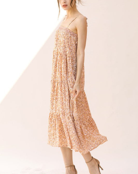 FLORAL TASSELED MAXI DRESS