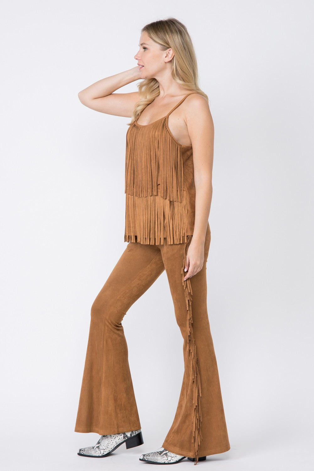 Suede Fringed Camisole