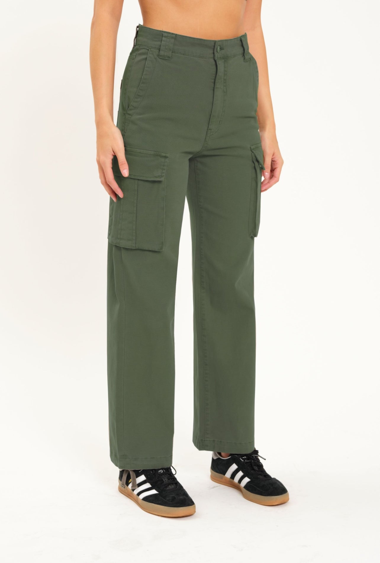 Cadet Cargo High Rise Cinch Hem in Grass