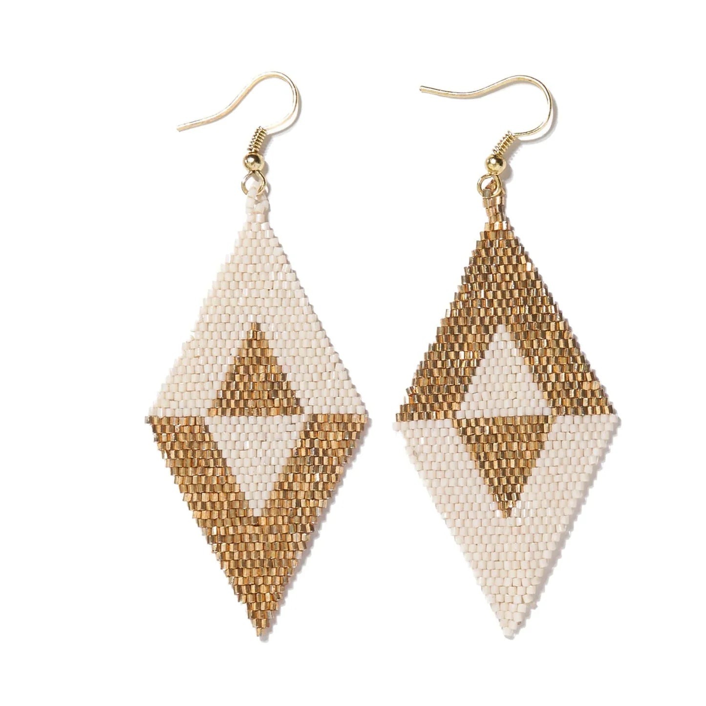 Frida Flipped Triangle Beaded Earrings