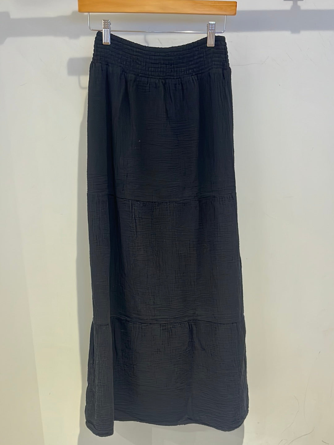 Black Tiered Maxi Skirt