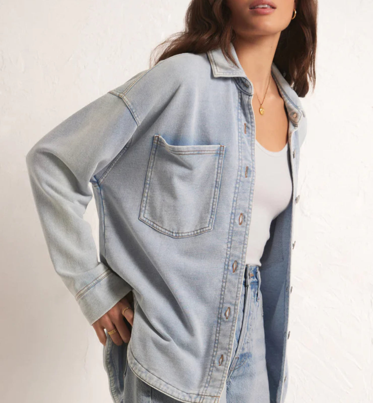 ALL DAY KNIT DENIM JACKET