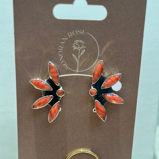 Half Flower Coral Earring