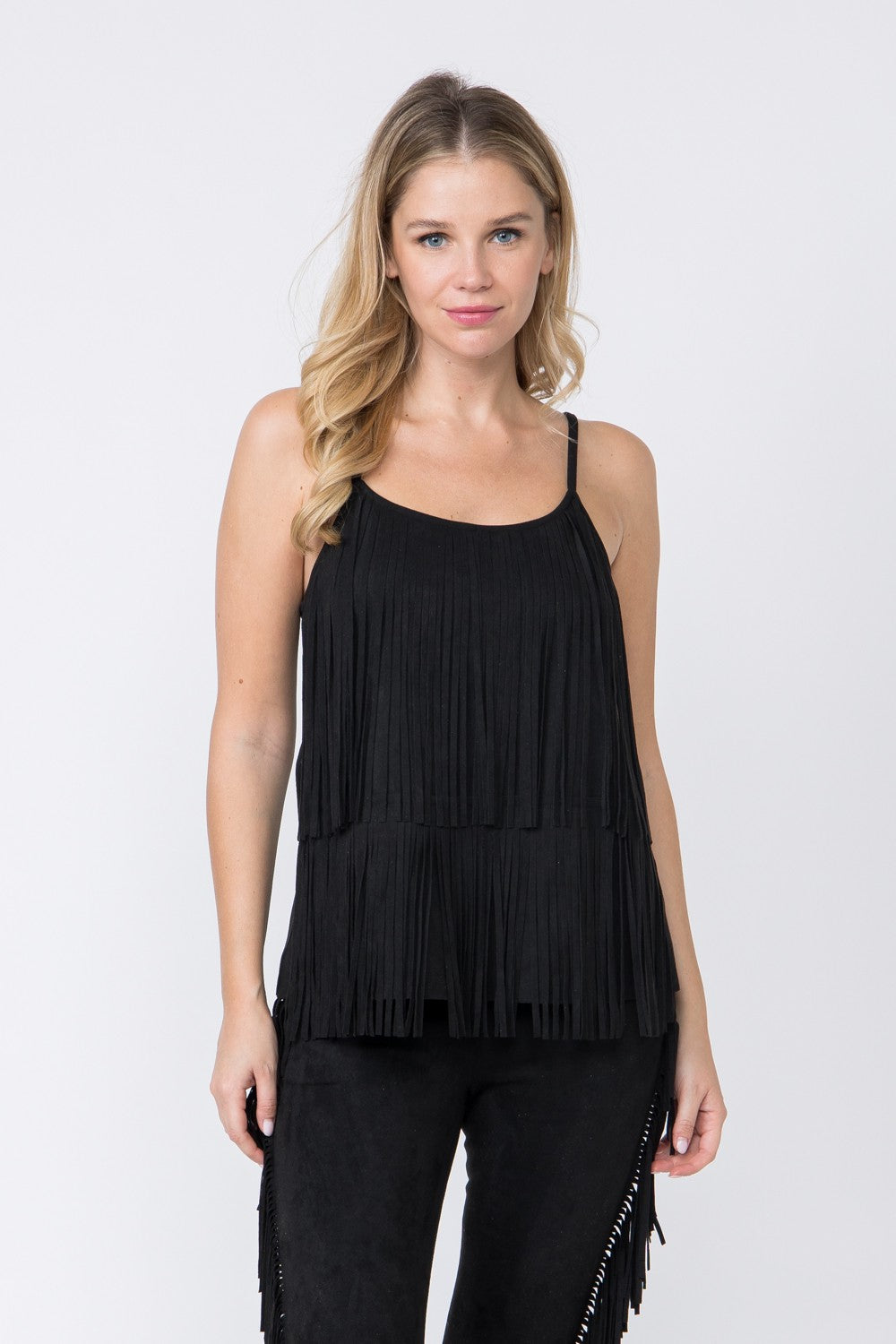 Suede Fringed Camisole