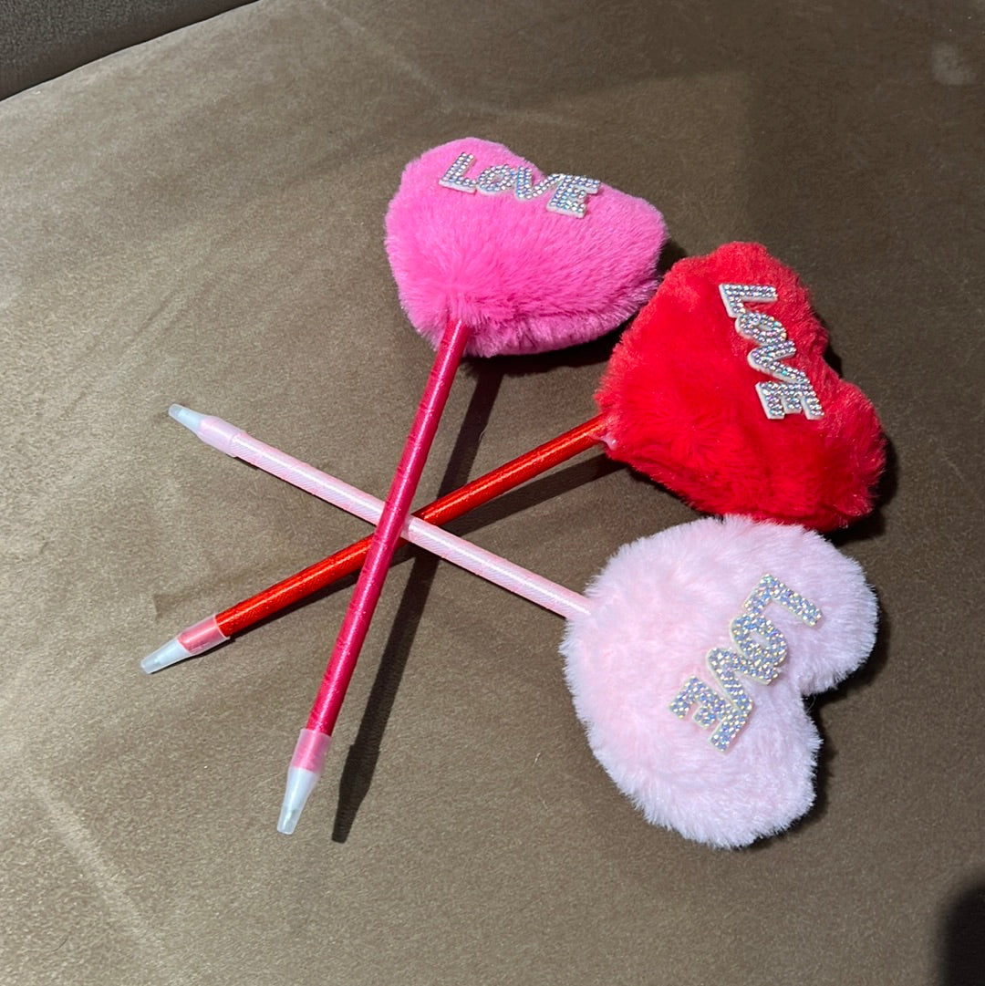 Heart Pom Pom Pen