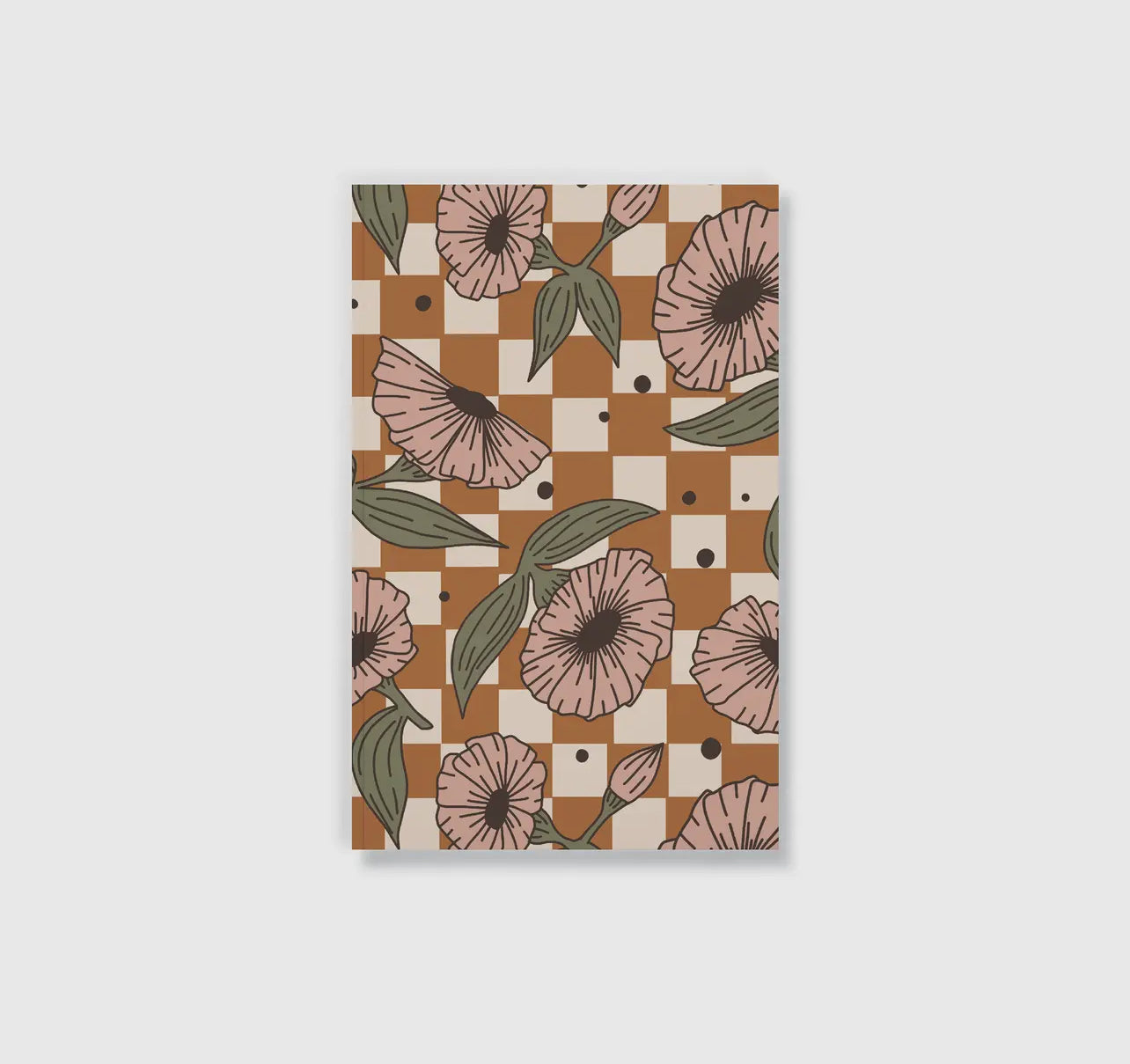 Checks and Flowers Classic Layflat Journal Notebook