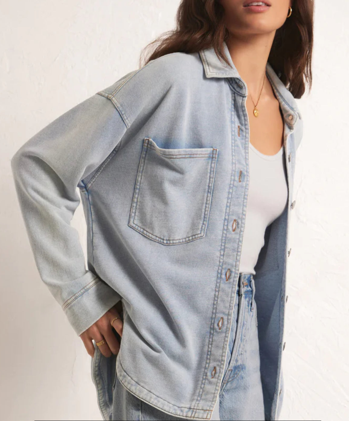 ALL DAY KNIT DENIM JACKET