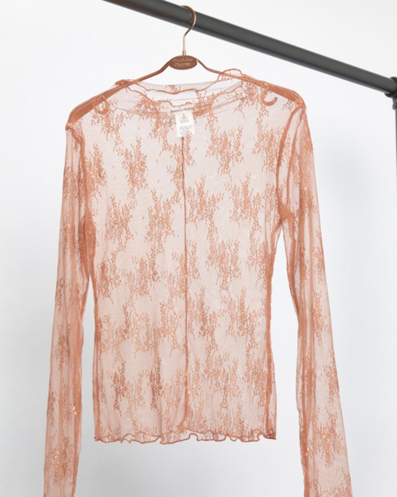 FLORAL EMBROIDERY MESH TOP