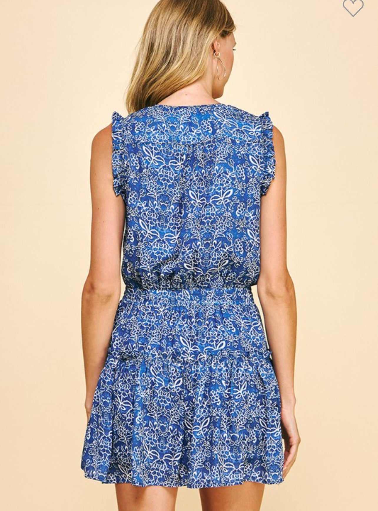 Blue Floral Mini Dress