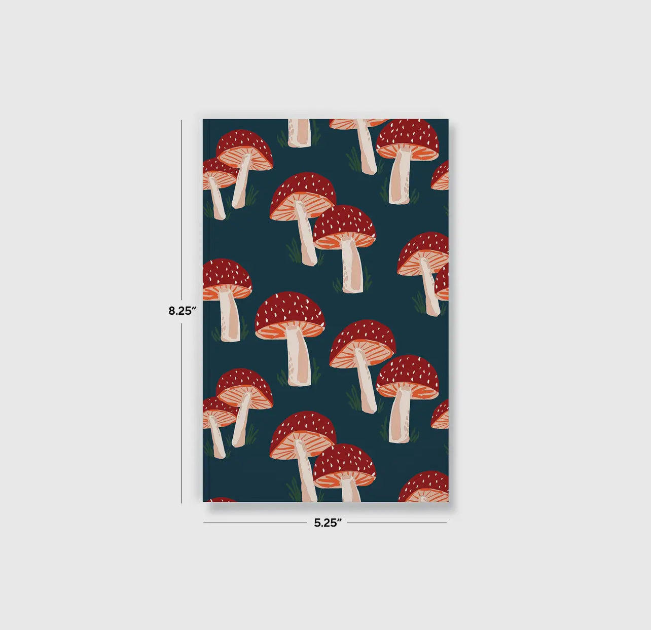 Navy Mushrooms Layflat Journal Notebook