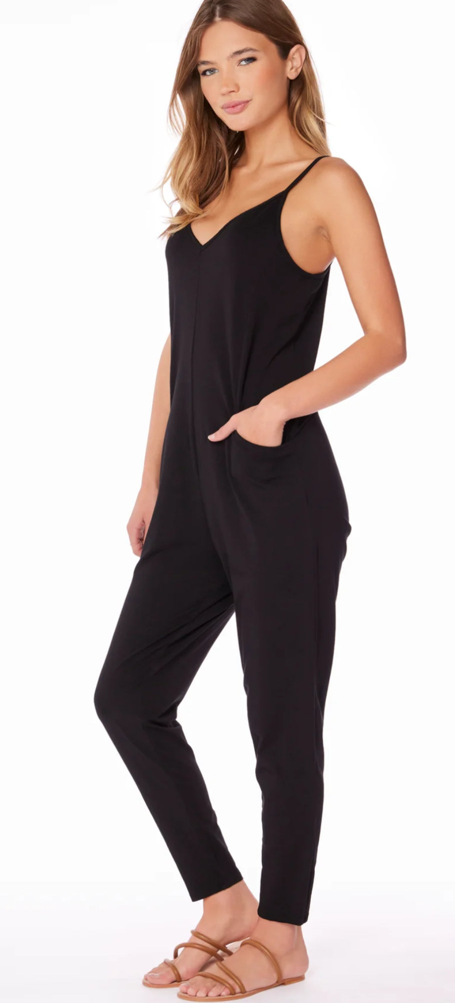 V-NECK JUMPSUIT