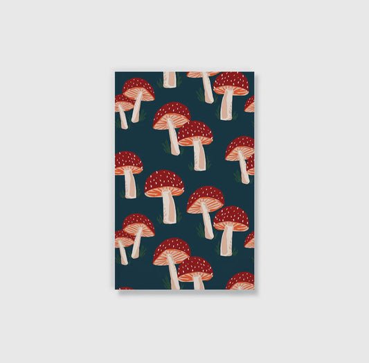 Navy Mushrooms Layflat Journal Notebook