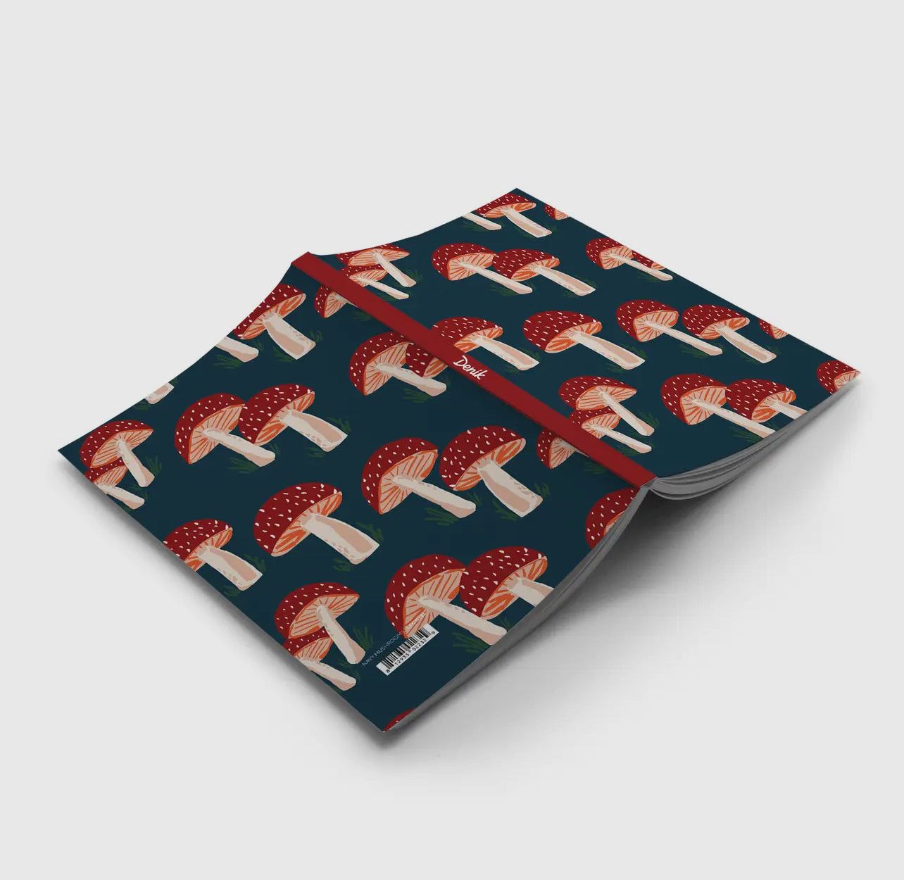 Navy Mushrooms Layflat Journal Notebook