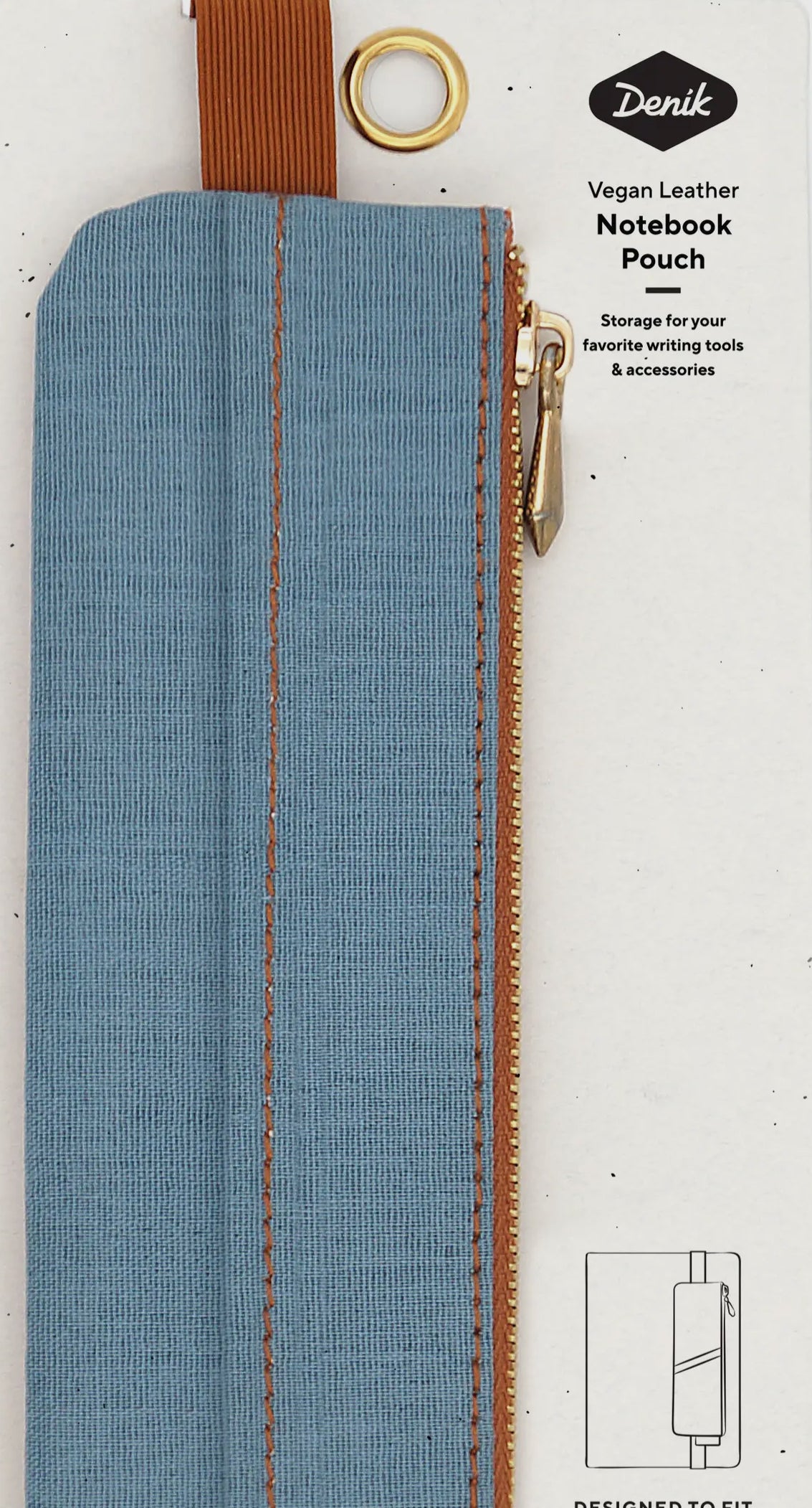 Denim Distressed Blue Notebook Pouch