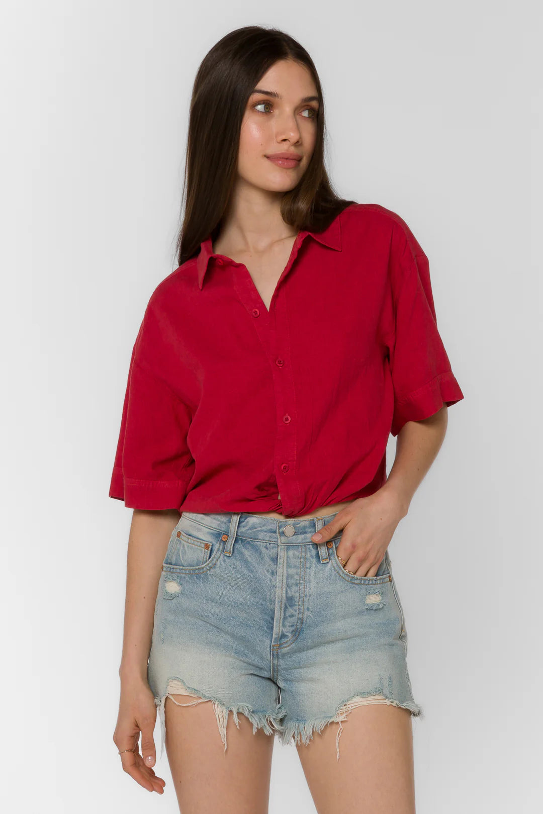 Glenna Spicy Red Shirt