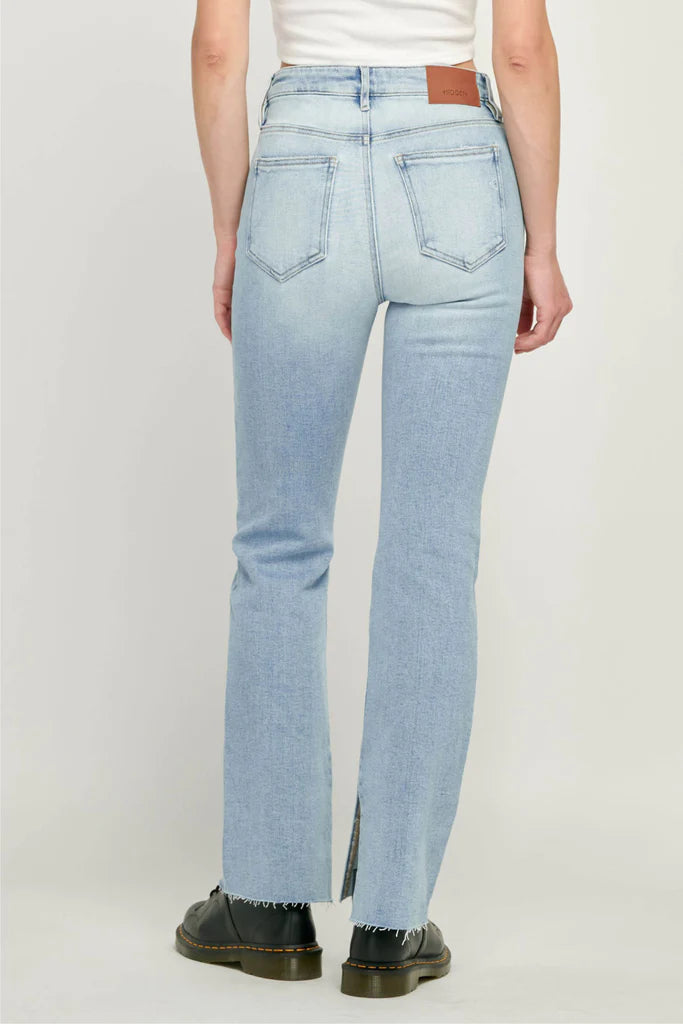 Ryan Side Slit Bootcut Jean by Hidden