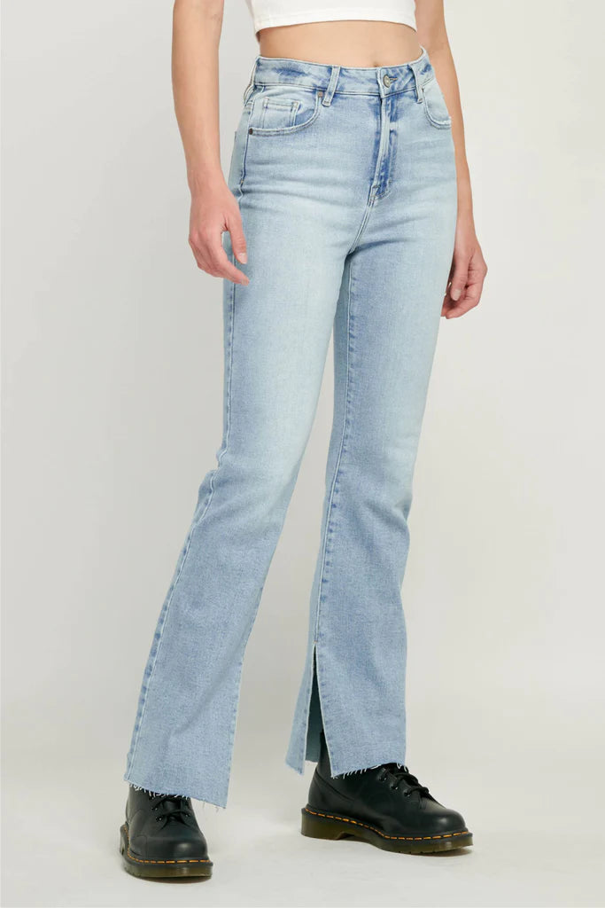 Ryan Side Slit Bootcut Jean by Hidden