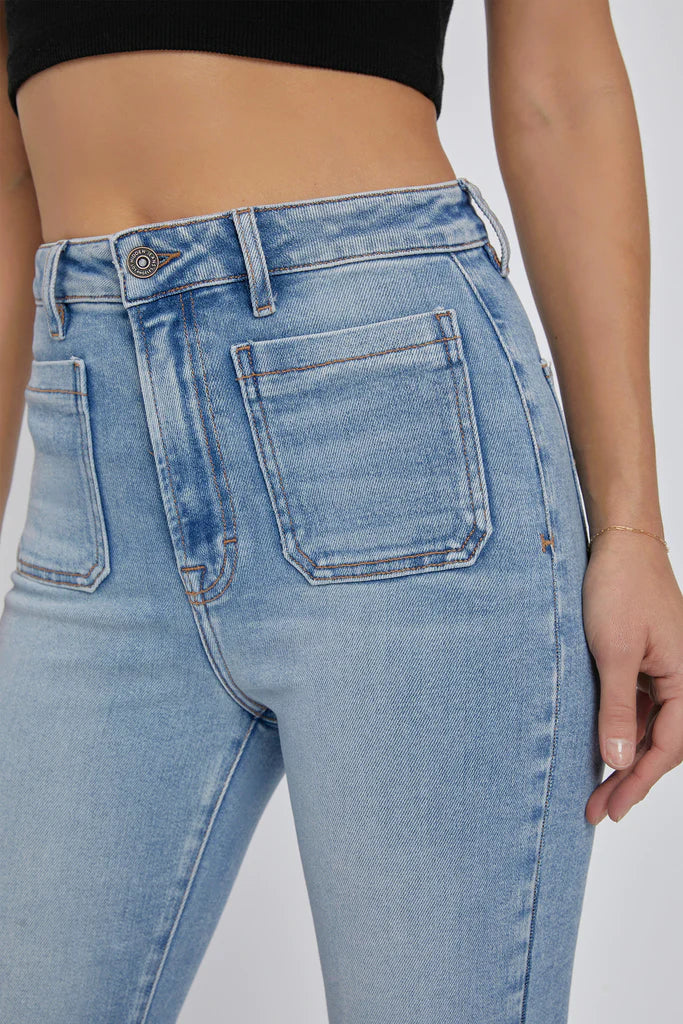 Happi Front Pocket Cropped Denim