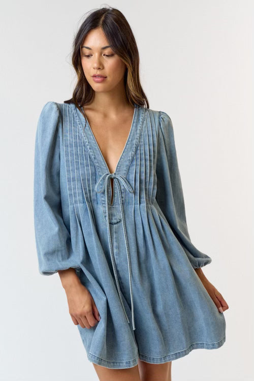 Reba Denim Romper