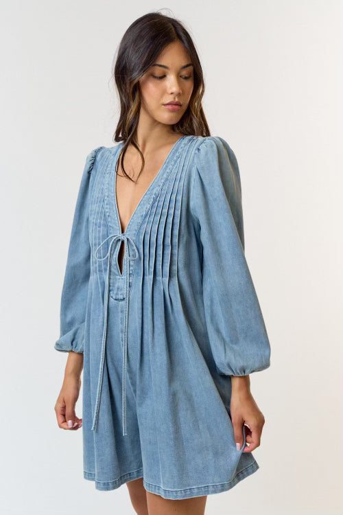 Reba Denim Romper