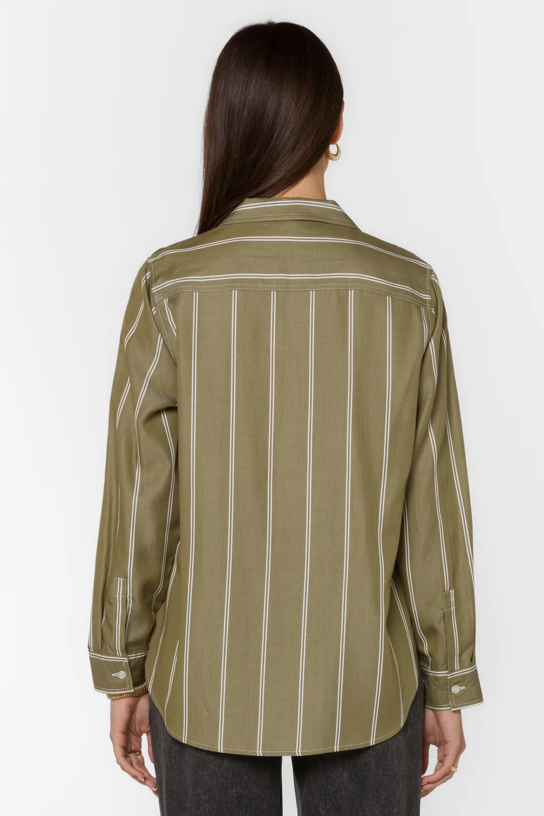 Talma Pesto Green Stripe Shirt