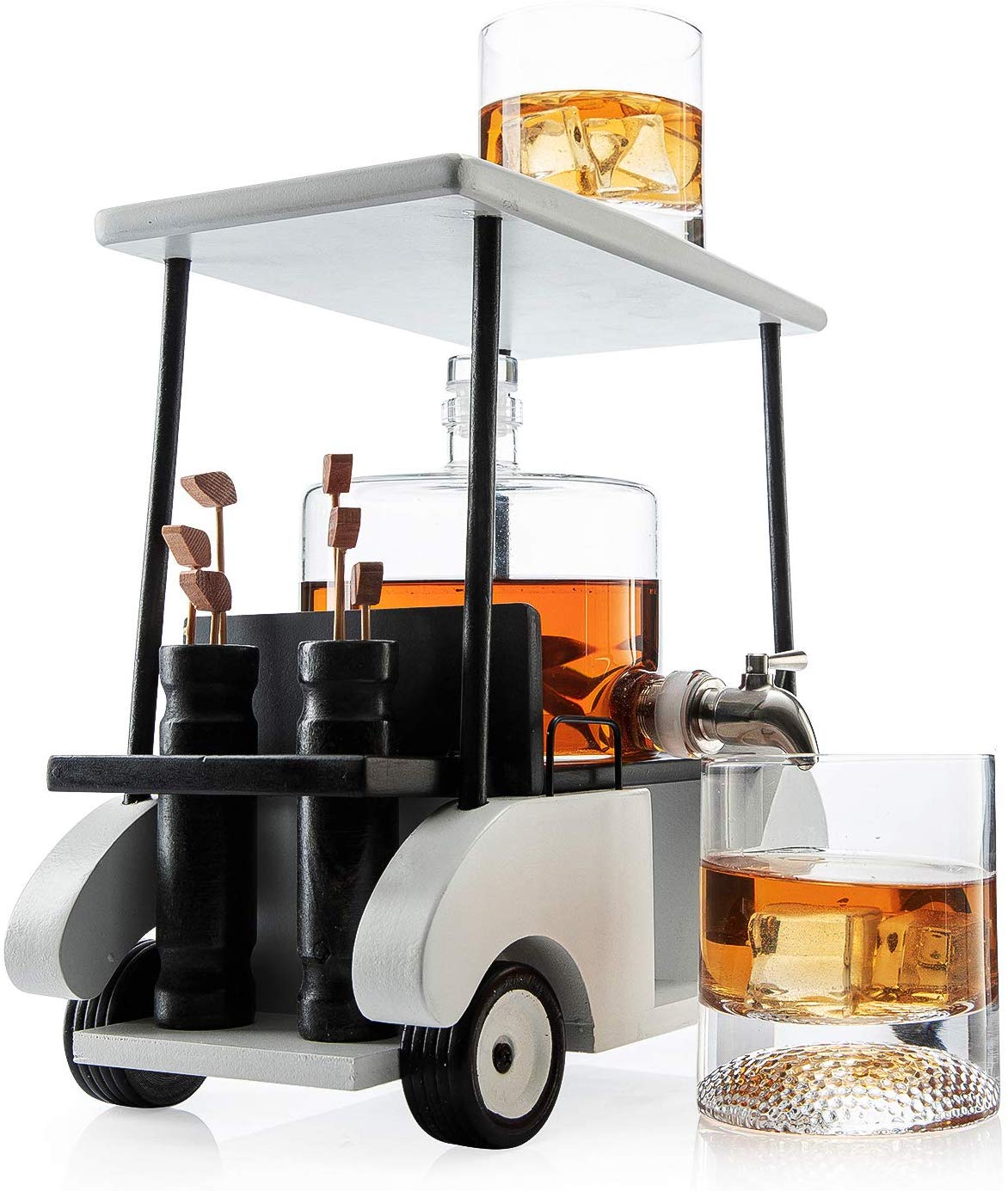 Golf Decanter Whiskey Decanter and Whiskey Glasses