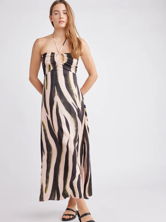 Katya “U” Ring Halter Dress By Self Contrast