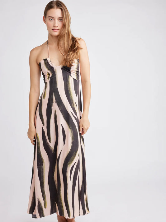 Katya “U” Ring Halter Dress By Self Contrast